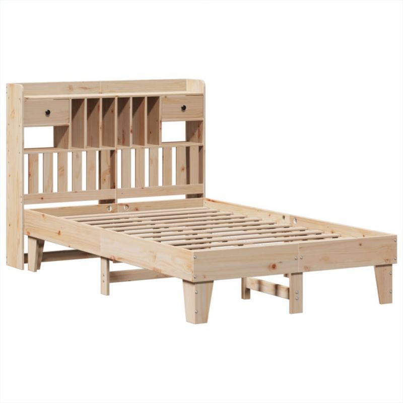Łóżko drewniane WaszeMeble 135x190 cm brązowe WM-3308858 1 szt.