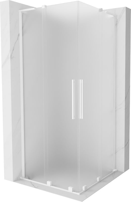 Kabina prysznicowa Mexen Velar L Duo rozsuwana 100 x 100 cm szron biała 1 szt.