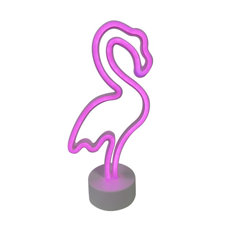 Lampka stołowa Zuma Line Neon różowo-biała LED 1.03W IP20 wym: 13 x 29.5 x 8.5 cm tworzywo sztuczne - 1 szt.