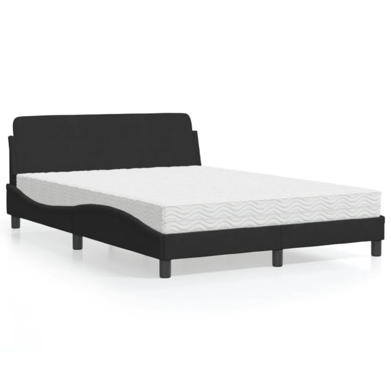 Łóżko tapicerowane WaszeMeble 120x200 cm czarne WM-3208373 1 szt.