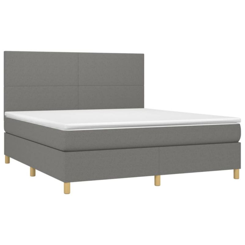 Łóżko kontynentalne WaszeMeble 160x200 cm ciemnoszara WM-3135286 1 szt.