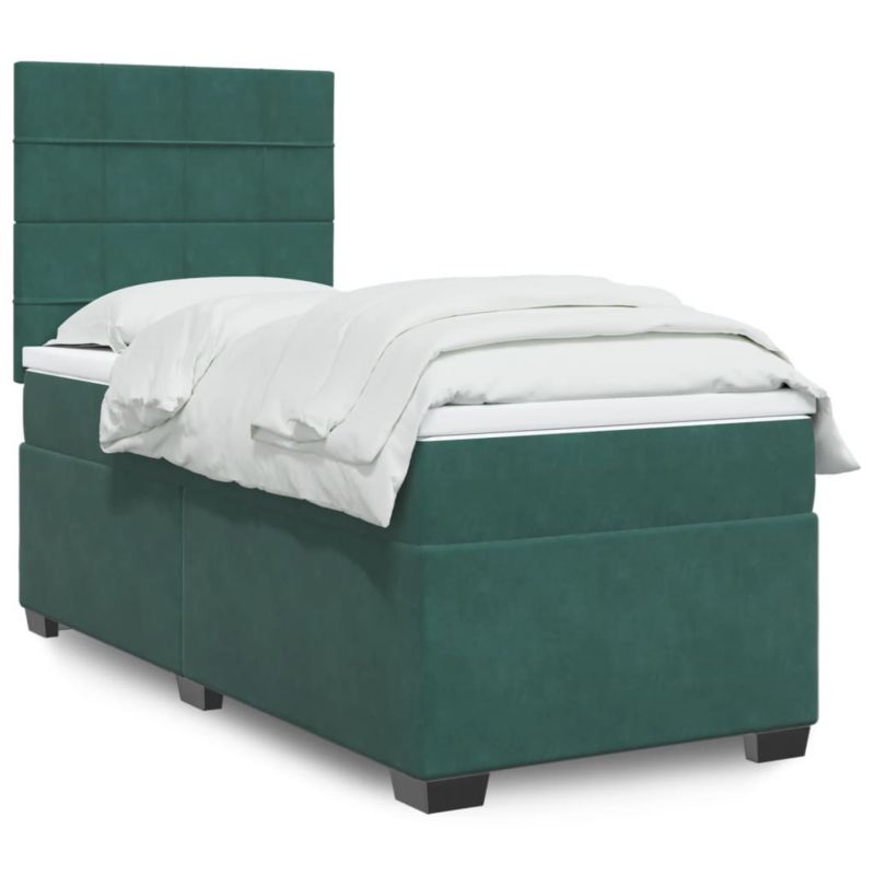 Łóżko kontynentalne WaszeMeble 90x200 cm zielone WM-3290807 1 szt.