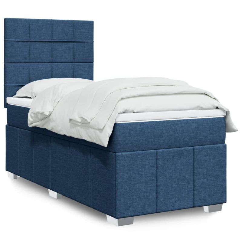 Łóżko kontynentalne WaszeMeble 90x200 cm niebieskie WM-3291557 1 szt.