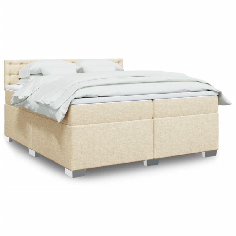 Łóżko kontynentalne WaszeMeble 200x200 cm kremowe WM-3286014 1 szt.