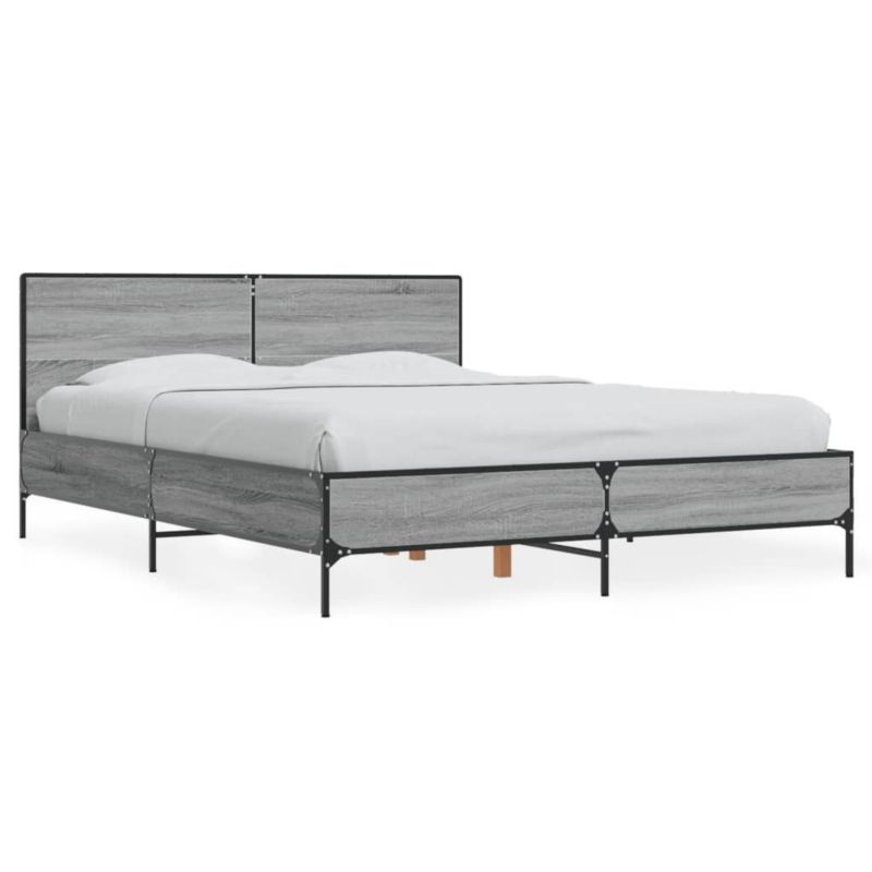 Łóżko metalowe WaszeMeble 135x190 cm szary WM-3280030 1 szt.