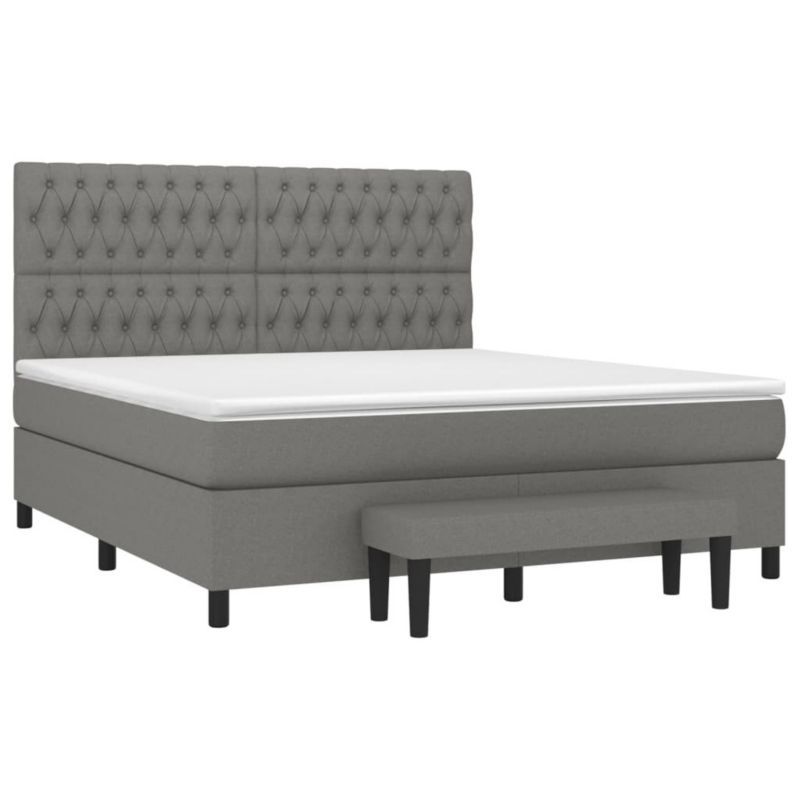 Łóżko kontynentalne WaszeMeble 180x200 cm ciemnoszara WM-3136854 1 szt.
