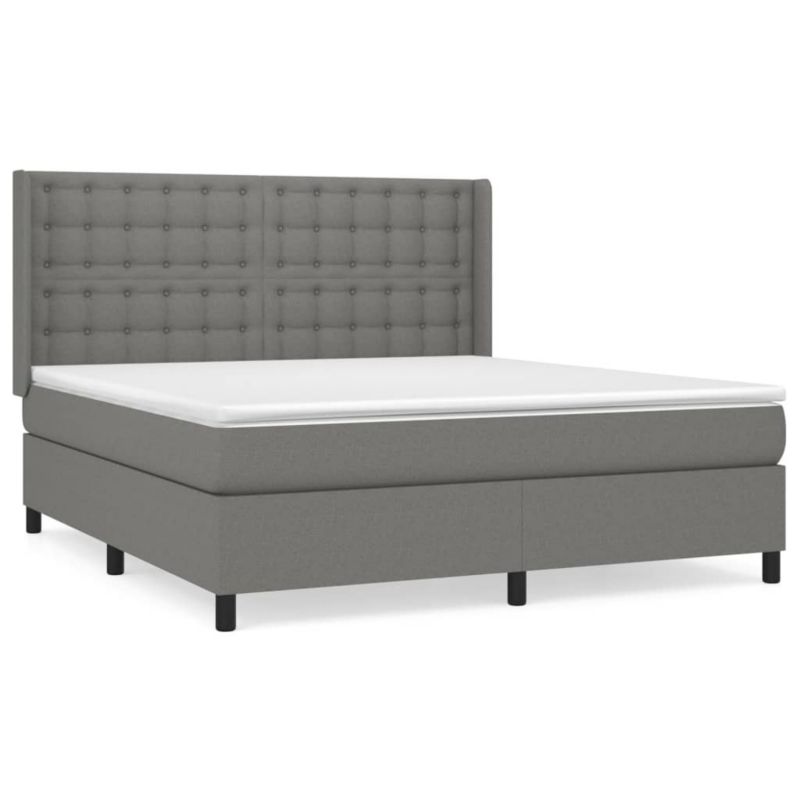 Łóżko kontynentalne WaszeMeble 160x200 cm ciemnoszara WM-3131762 1 szt.