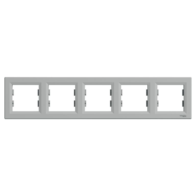 Ramka 5-krotna pozioma Schneider Asfora Aluminium 1 szt.