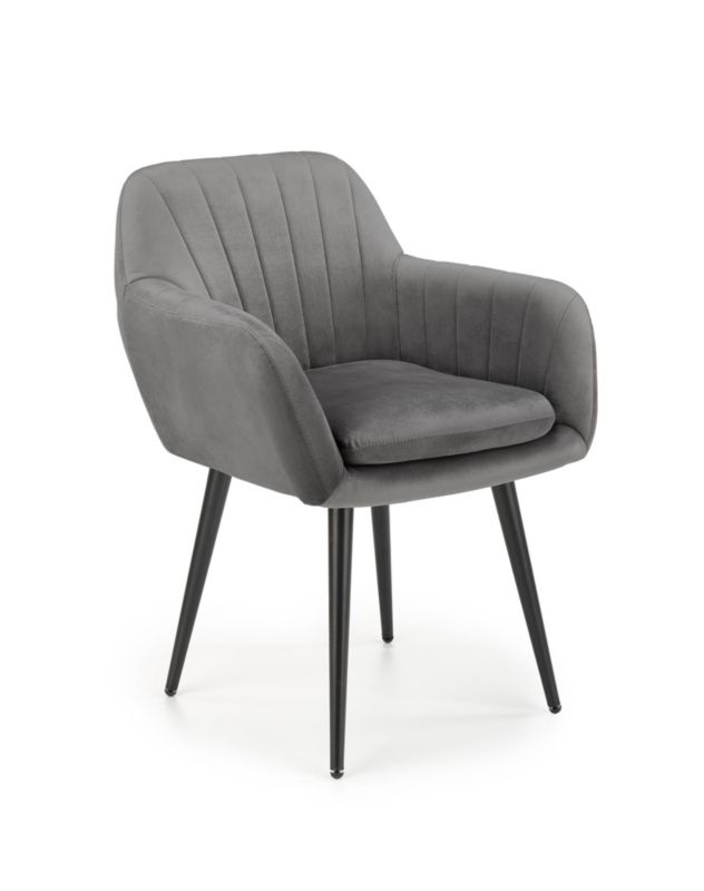 Krzesło Halmar tapicerowane K429 VELVET szare 1 szt