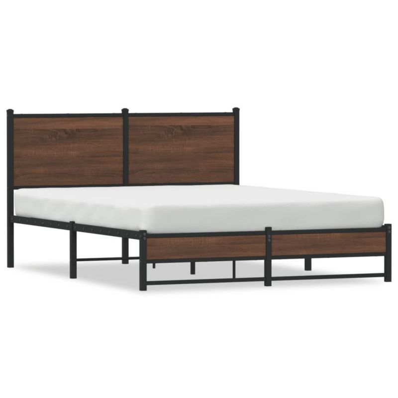 Łóżko metalowe WaszeMeble 137x190 cm brązowy WM-4007939 1 szt.
