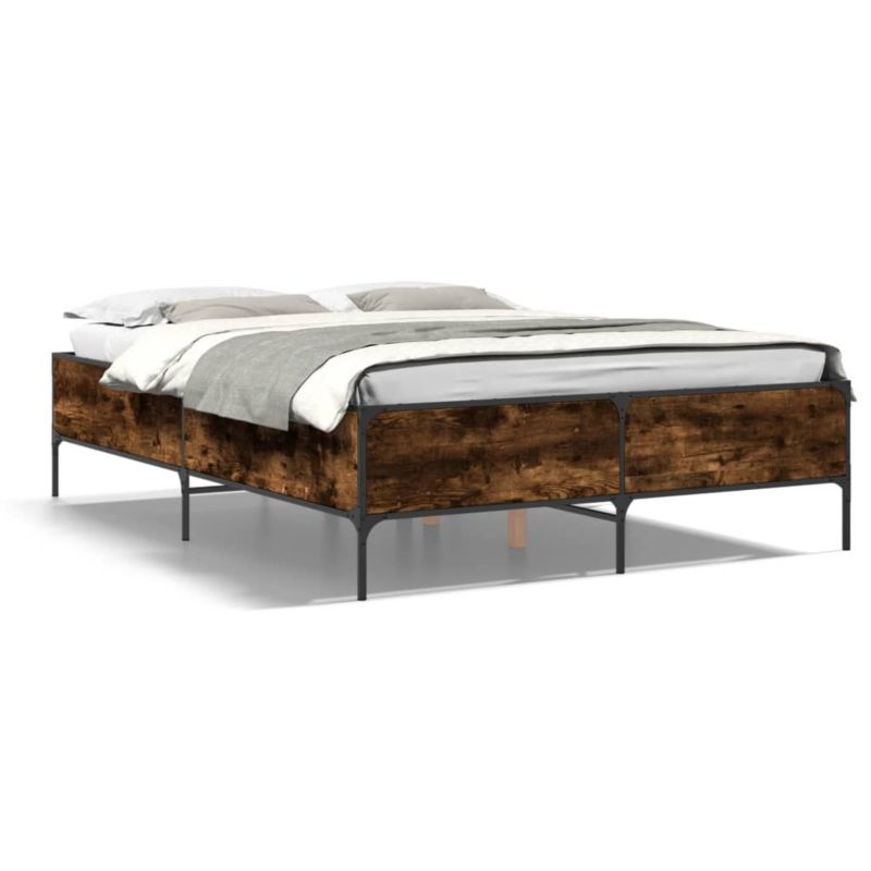 Łóżko metalowe WaszeMeble 140x190 cm brązowe WM-3279809 1 szt.