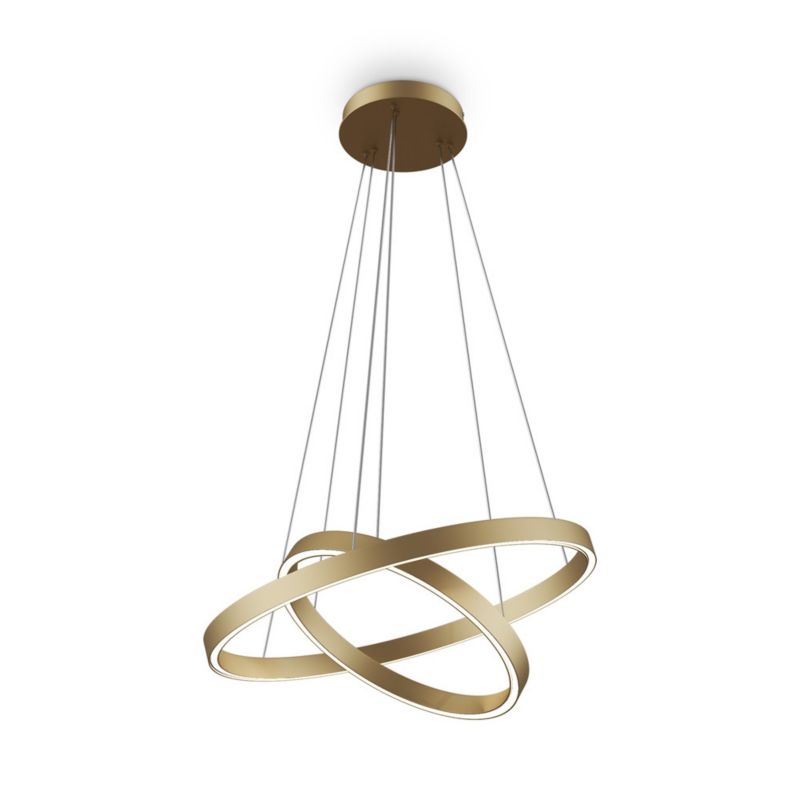 Lampa wisząca Maytoni Rim mosiężno-złota wym: 120 x 60 x 60 cm wbudowany LED 61W 1 szt.