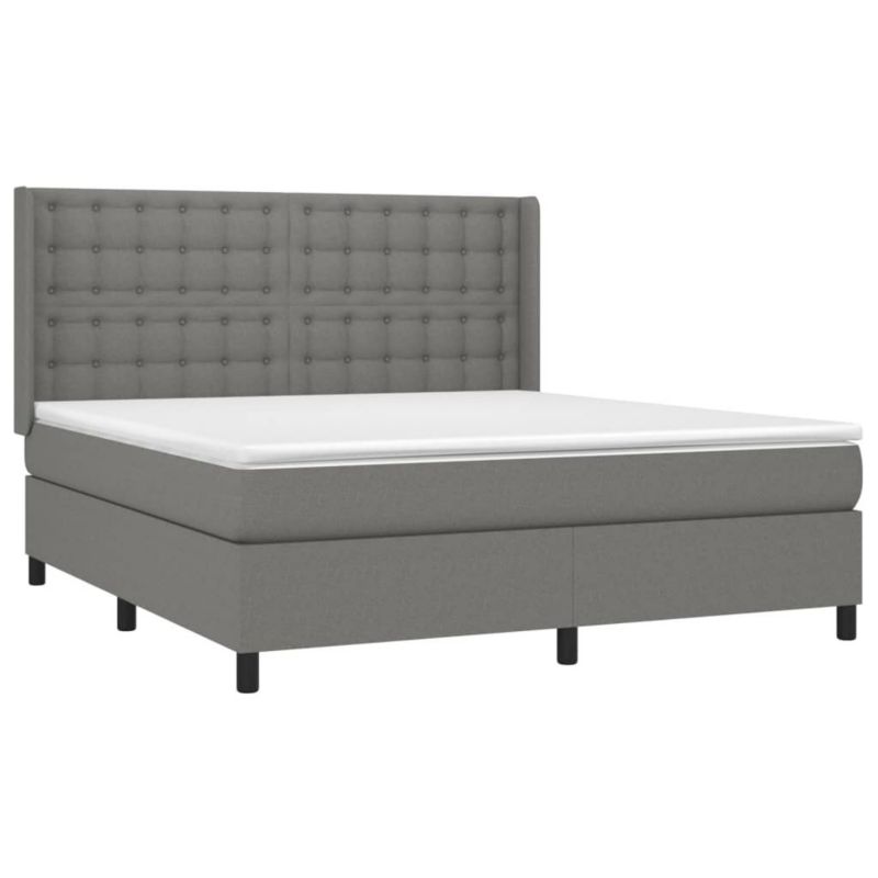 Łóżko kontynentalne WaszeMeble 160x200 cm ciemnoszara WM-3138646 1 szt.
