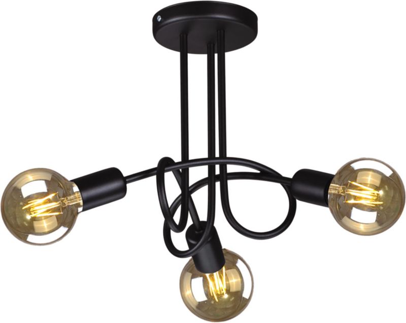 Lampa sufitowa wisząca Kaja Deze czarna wym: 30 x 35 x 35 cm 3xE27 x 60W 1 szt.