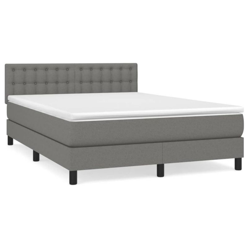 Łóżko kontynentalne WaszeMeble 140x190 cm ciemnoszara WM-3140370 1 szt.