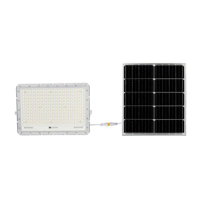 Naświetlacz solarny LED V-TAC biały LED 30W 6400K 2600lm z pilotem IP65 wym: 26 x 36 x 5,5 cm aluminium - 1 szt.