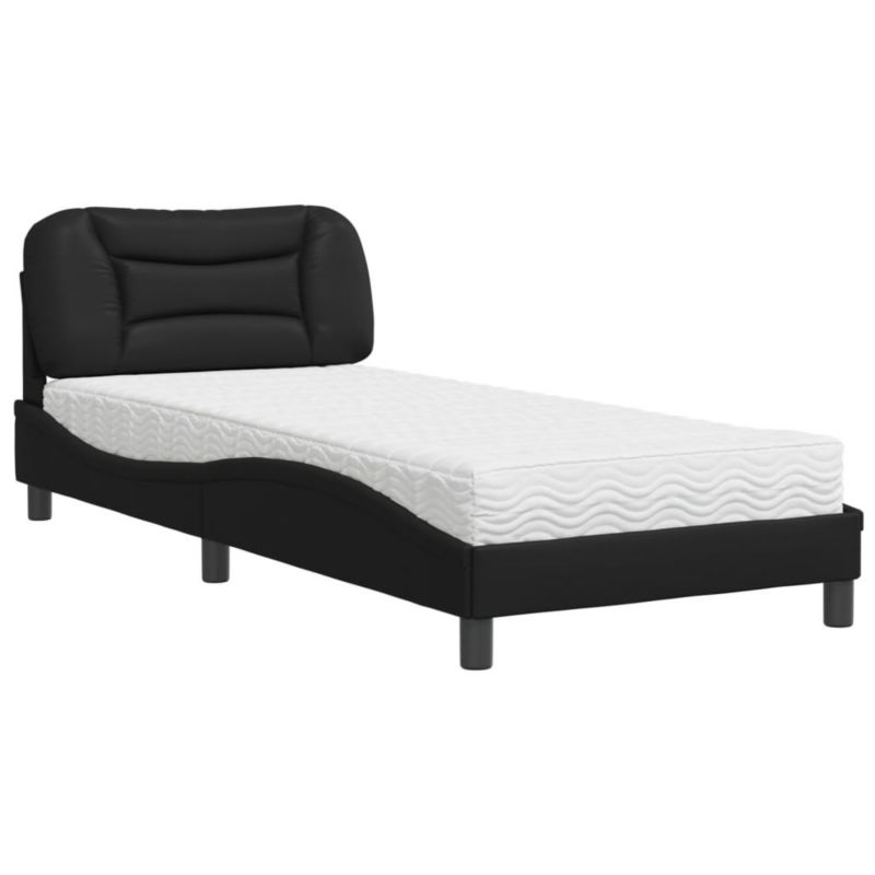 Łóżko tapicerowane WaszeMeble 90x200 cm czarne WM-3208696 1 szt.