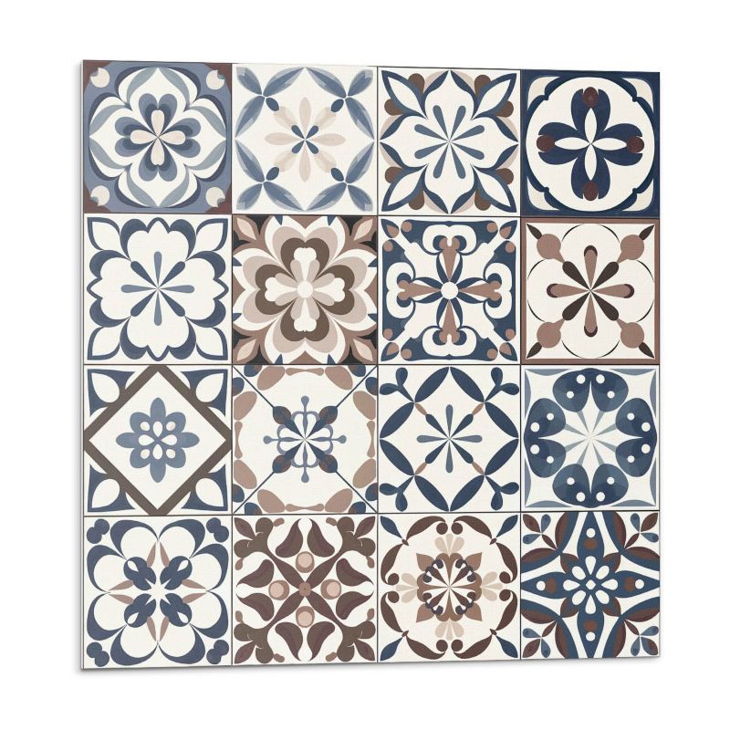 Kafelki samoprzylepne Wallfluent 50x50 cm Dekoracyjne wzory płytek 4 szt.