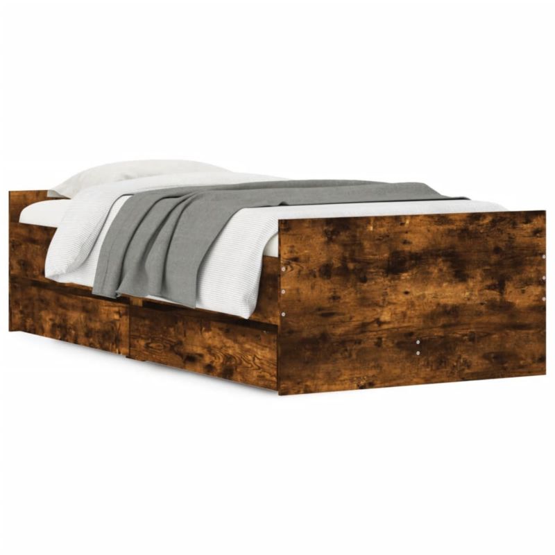 Łóżko drewniane WaszeMeble 75x190 cm brązowe WM-3207389 1 szt.