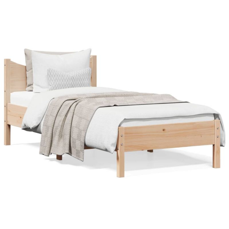 Łóżko drewniane WaszeMeble 75x190 cm brązowe WM-844757 1 szt.