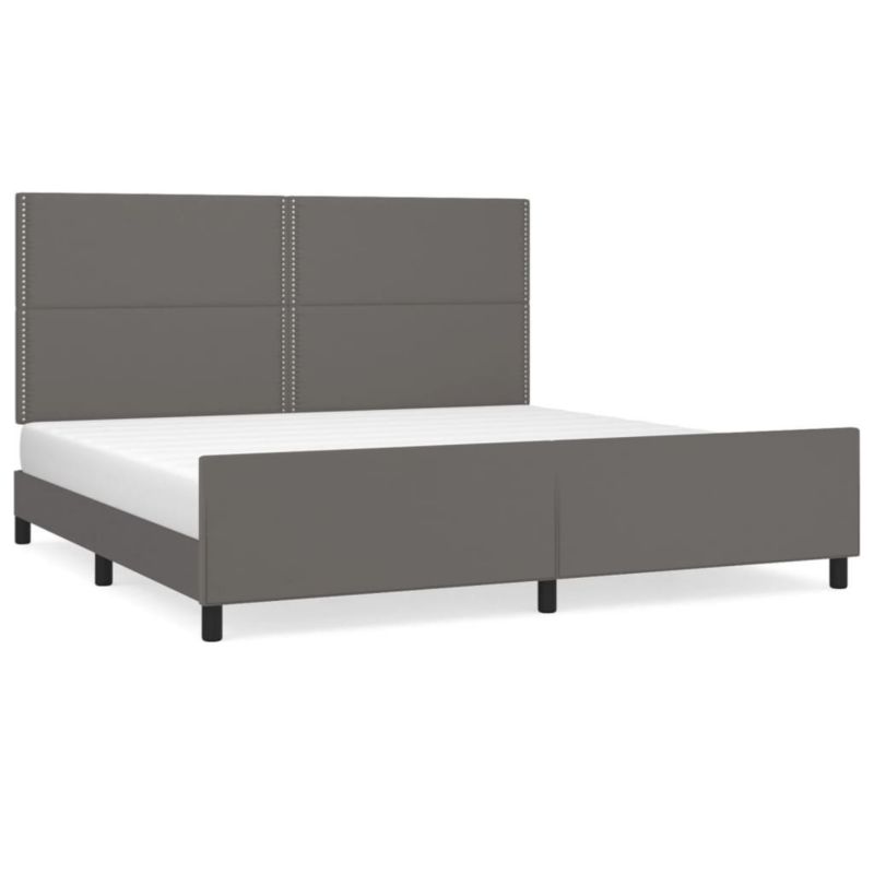 Łóżko tapicerowane WaszeMeble 200x200 cm szara WM-3125534 1 szt.