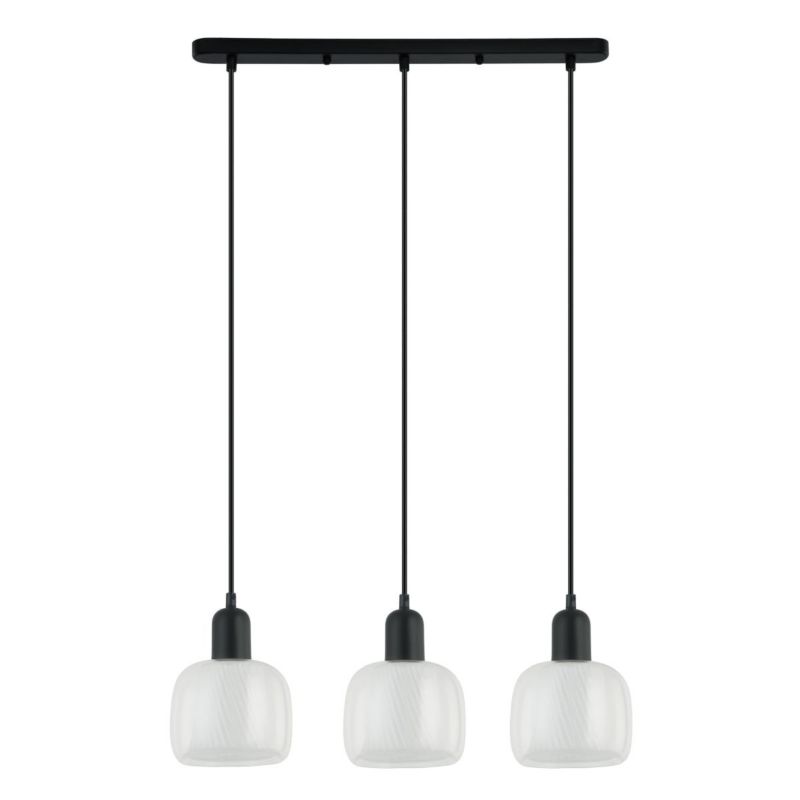 Lampa wisząca Italux Lamezia 9047 czarno-biała nowoczesna 3xE27 x 1 szt.