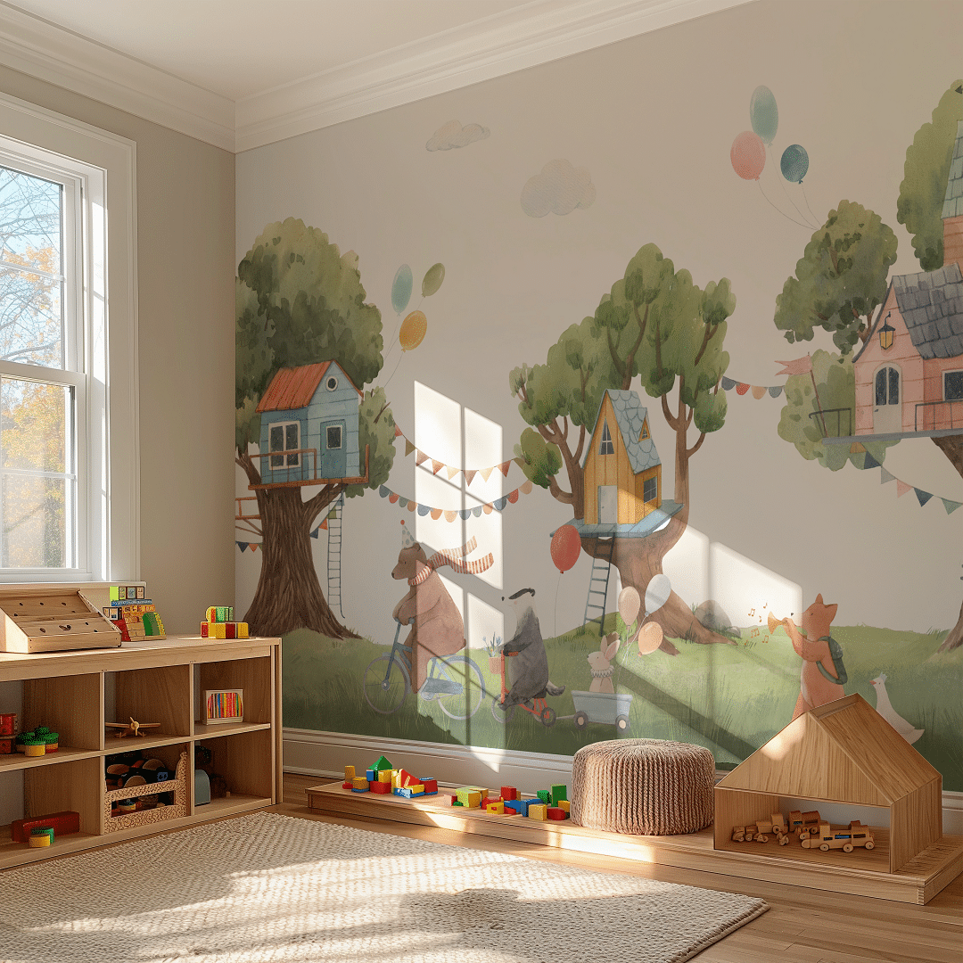 Fototapeta dla dzieci Domek na Drzewie 200x270 cm WYPRZEDAŻ