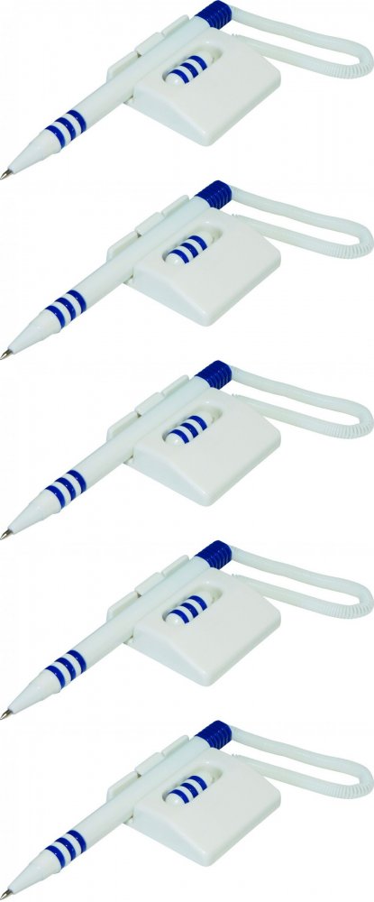 5x Długopis mocowany na sprężynce Office Products, leżący, niebieski