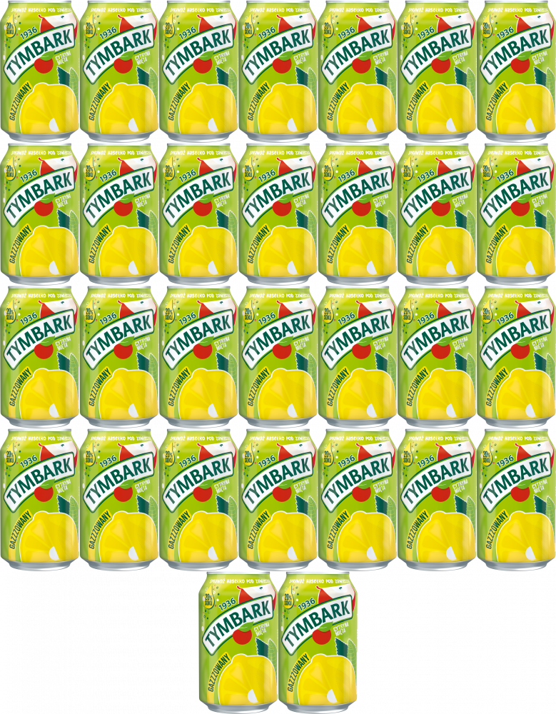 36x Napój gazowany Tymbark, cytryna/mięta, puszka, 0.33l