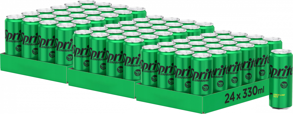72x Napój gazowany Sprite Zero Cytrynowo-limonkowy, puszka, 330ml