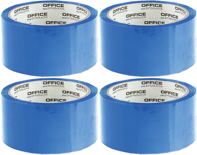 4x Taśma pakowa Office Products, akryl, 48mmx50yd, niebieski
