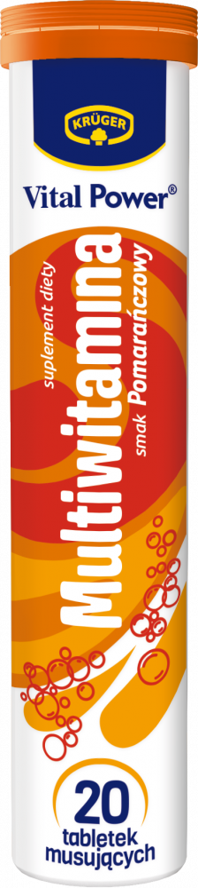 Tabletki musujące Vital Power multiwitamina, 90g, 20 tabletek
