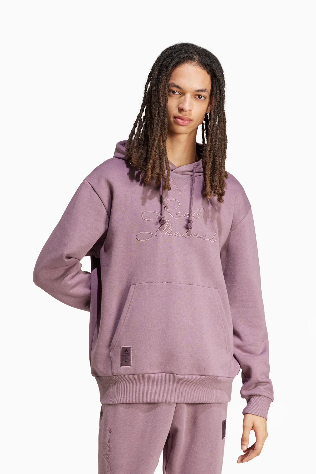 Bluza z kapturem adidas Real Madryt 24/25 Seasonal Fleece - Fioletowy