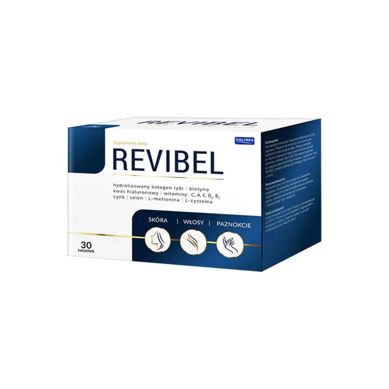 Revibel hydrolizowany kolagen rybi, 30 saszetek