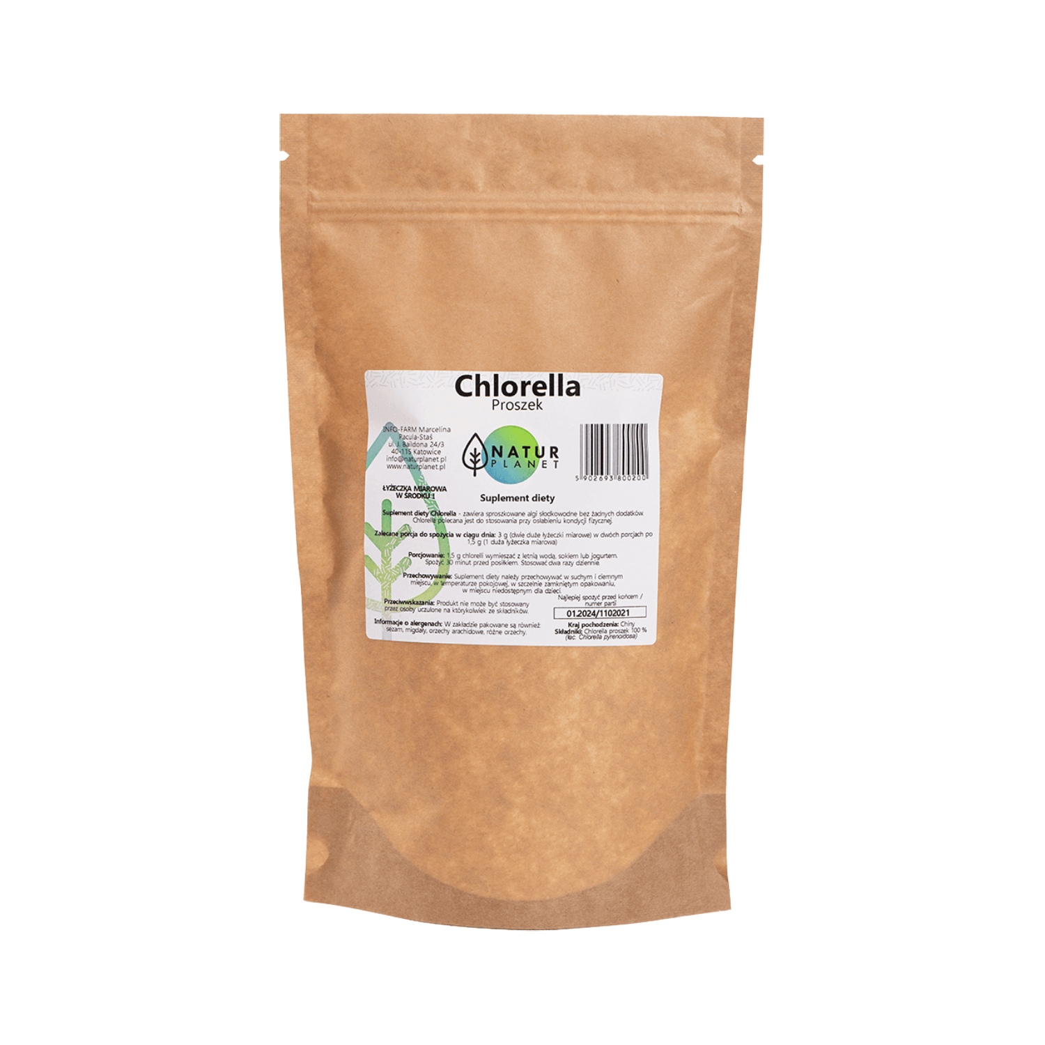 Naturplanet, chlorella, 100 g