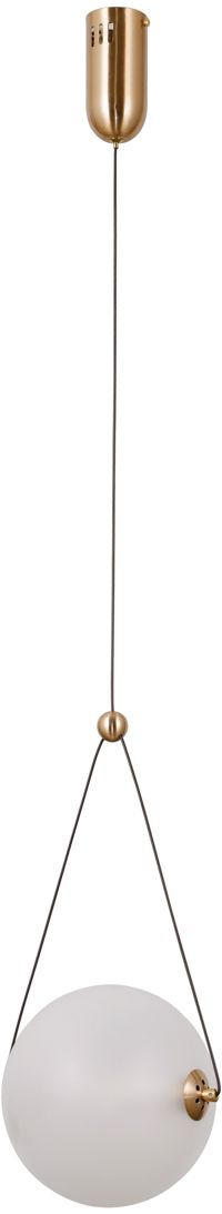 Italux Rastia lampa wisząca 1x9 W złota-opal PND-34361-M-HBR-OPAL