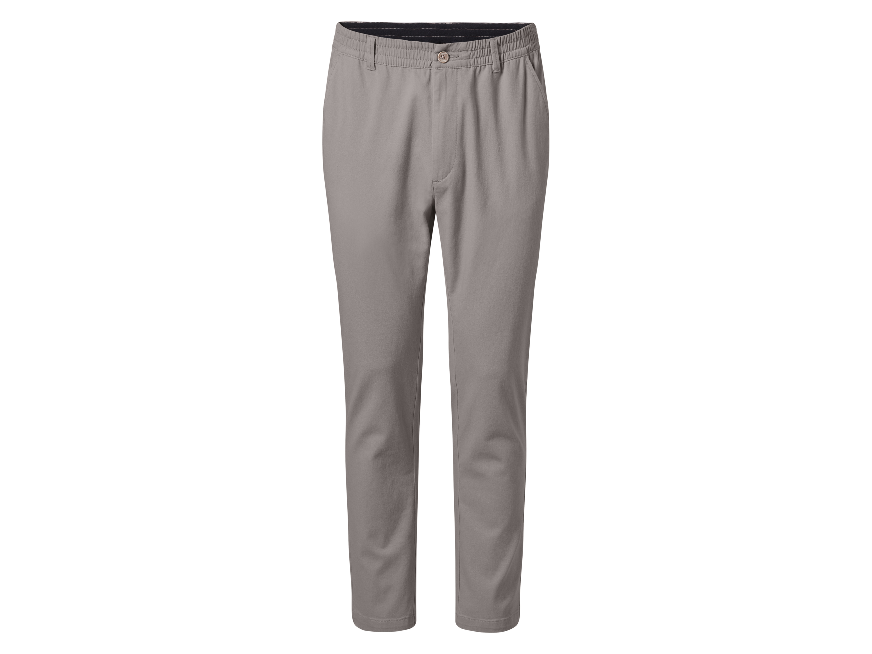 esmara Men Spodnie chino męskie z bawełną (Szary, L (52/54))