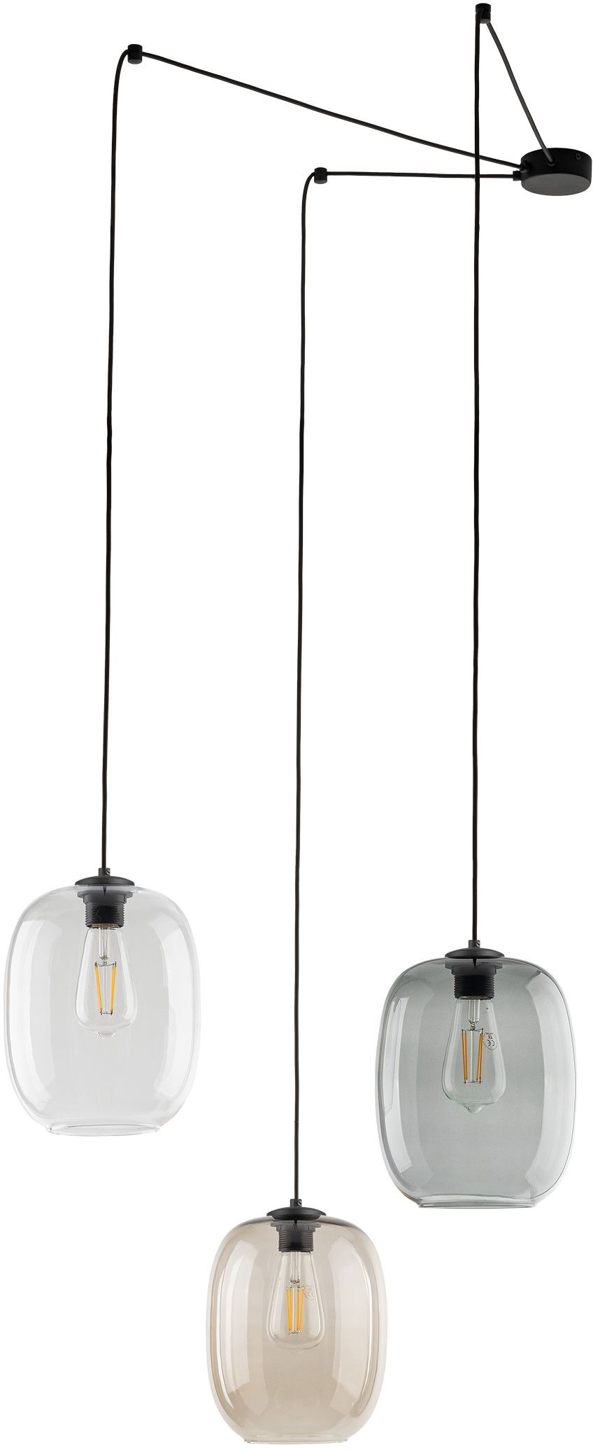 Darmowa Dostawa - Lampa wisząca 3x15 W czarny TK Lighting Elio 5972