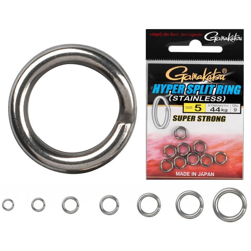 Gamakatsu Kółka Łącznikowe Hyper Split Ring Nr2 8,6kg