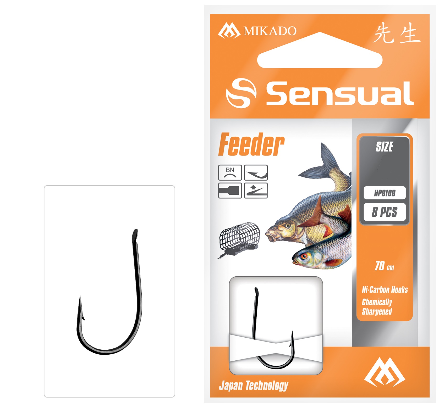 Mikado Haczyki z przyponem Sensual Feeder nr 10