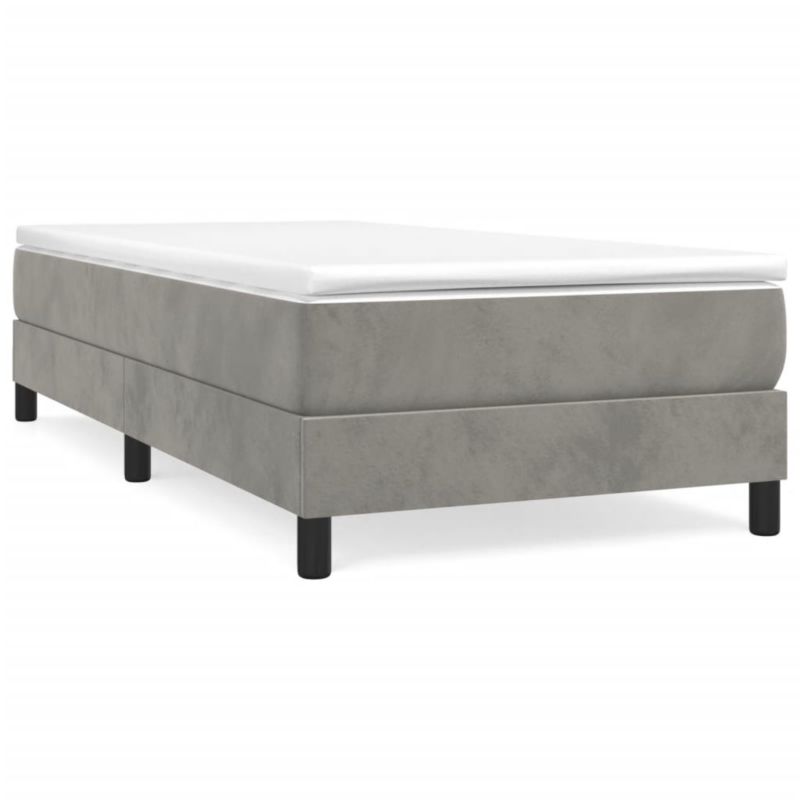 Łóżko tapicerowane WaszeMeble 90x200 cm jasnoszara WM-3120748 1 szt.