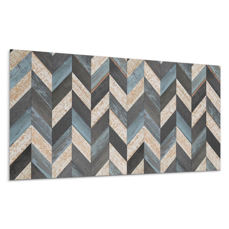 Kafelki samoprzylepne Wallfluent 60x30 cm Drewniane zygzaki w nowoczesnym stylu 6 szt.