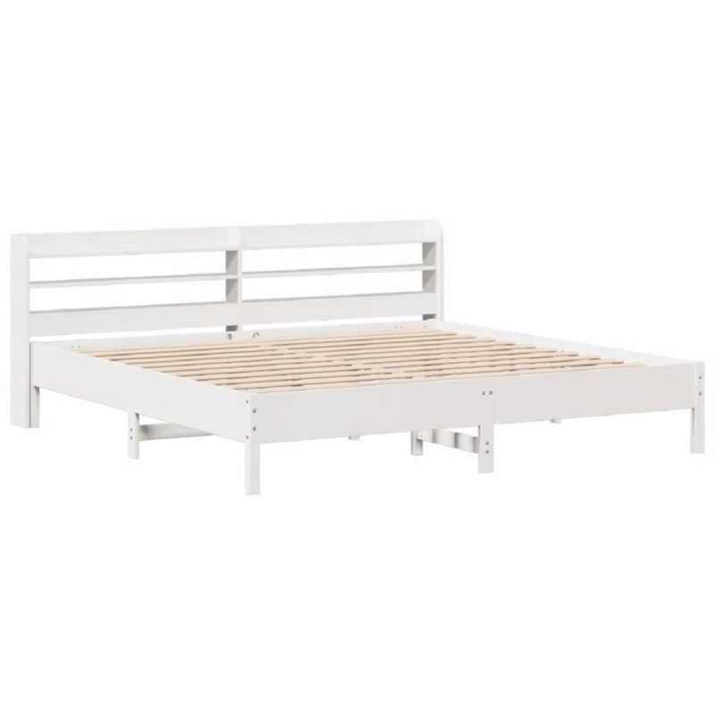 Łóżko drewniane WaszeMeble 200x200 cm białe WM-3306877 1 szt.