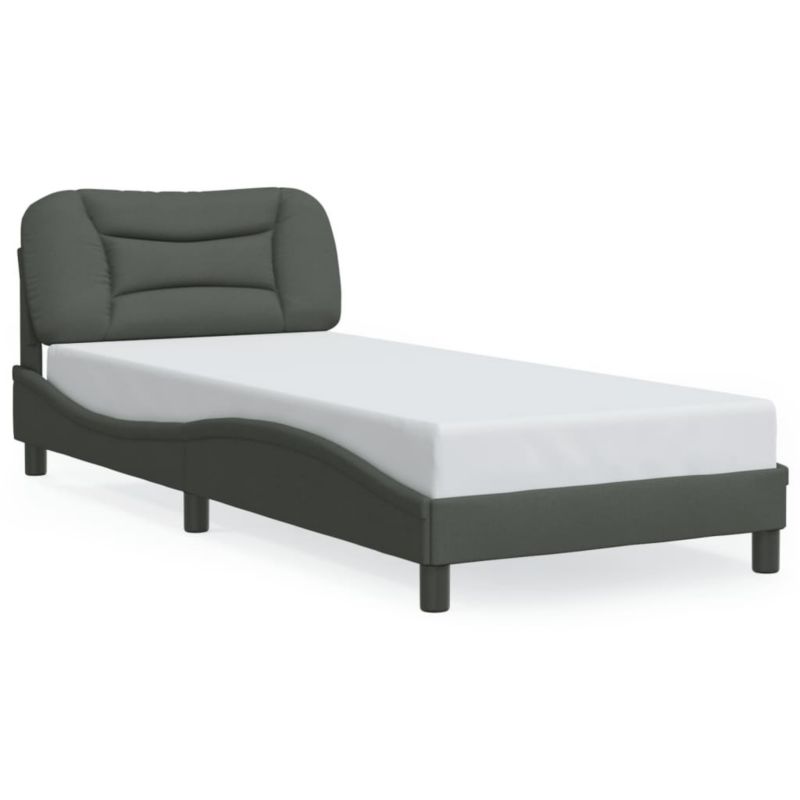 Łóżko tapicerowane WaszeMeble 90x190 cm ciemnoszare WM-3207738 1 szt.