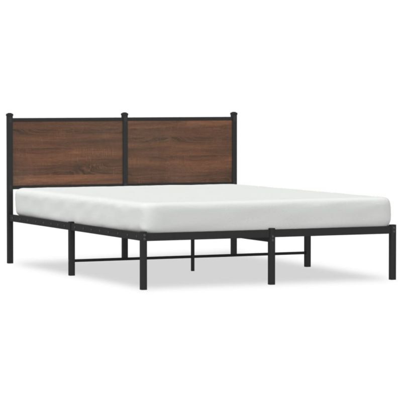 Łóżko metalowe WaszeMeble 137x190 cm brązowy WM-4007764 1 szt.