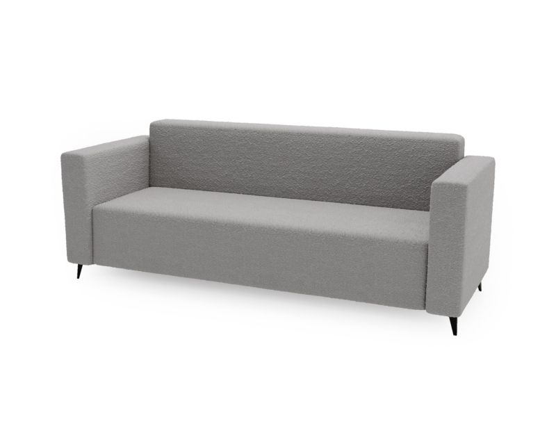 Sofa trzyosobowa Bettso Parma nowoczesna w tkaninie typu baranek jasnoszary 1szt.