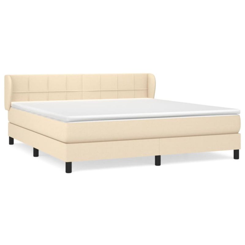 Łóżko kontynentalne WaszeMeble 180x200 cm kremowe WM-3126266 1 szt.