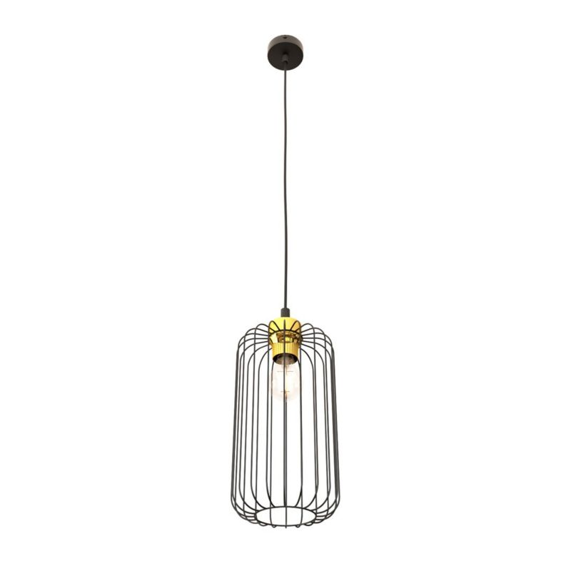 Lampa wisząca Emibig Vander 0054 czarno-złota industrialna 1xE27 x 15W 1 szt.