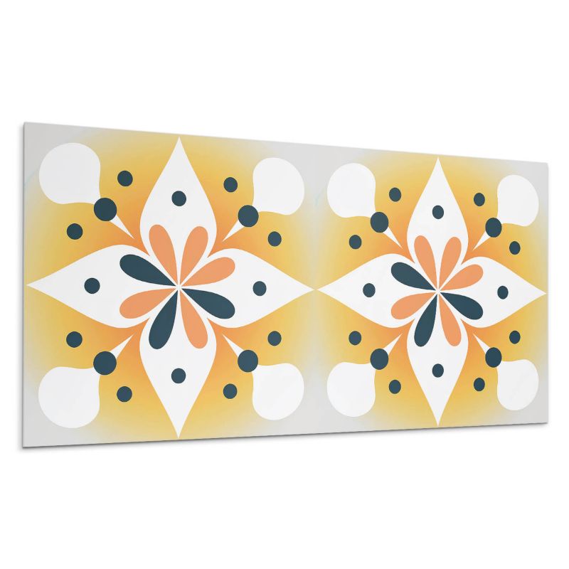 Kafelki samoprzylepne Wallfluent 60x30 cm Wzór kwiatów z drobnymi kropkami 6 szt.