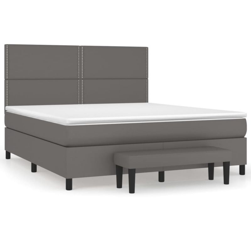 Łóżko kontynentalne WaszeMeble 180x200 cm szare WM-3137621 1 szt.